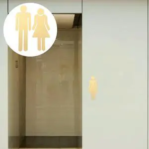 1Pair Elegant Gold Acrylic Unisex Bathroom Sign Self Sticking Restroom Identification Decor for Mall Restaurant Office Public 1Pair Elegant Gold Acrylic Unisex Bathroom Sign Self Sticking Restroom Identification Decor for Mall Restaurant Office Public
