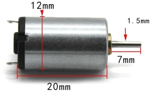 9500RPM High Speed Mute Motor 1.3-3V 1220 Mini DC Motor DIY Technology Small Production Accessories 9500RPM High Speed Mute Motor 1.3-3V 1220 Mini DC Motor DIY Technology Small Production Accessories