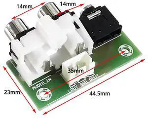 3.5MM Audio Socket Dual AV Lotus Socket Input To XH2.54-3P Output Adapter Small Board For Audio Cable RCA Lotus Socket 3.5MM Audio Socket Dual AV Lotus Socket Input To XH2.54-3P Output Adapter Small Board For Audio Cable RCA Lotus Socket