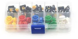 25pcs/Set Momentary Tactile Push Button Touch Micro Switch 4P PCB Caps 12x12x7.3mm 25pcs/Set Momentary Tactile Push Button Touch Micro Switch 4P PCB Caps 12x12x7.3mm