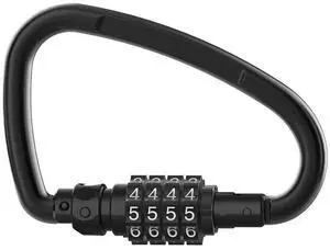 Combination Locks, 4-Digit Heavy Duty Carabiner Clips, D-Shaped Code Lock for Looped Bike Security Cable Lock Combination Locks, 4-Digit Heavy Duty Carabiner Clips, D-Shaped Code Lock for Looped Bike Security Cable Lock