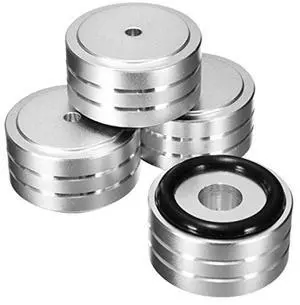 4Pcs 40X20mm Aluminum HIFI AMP Speaker Isolation Stand Turntable DAC Feet Pad (Silver) 4Pcs 40X20mm Aluminum HIFI AMP Speaker Isolation Stand Turntable DAC Feet Pad (Silver)