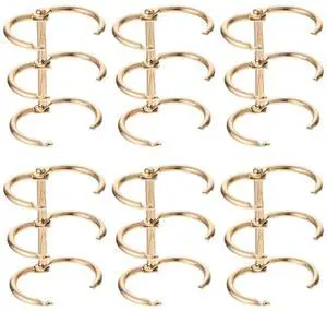 6 Pcs Golden l Binder Rings Loose Leaf Folder Book Clip Ring Three Hole Punch Notepad Clip Ring Office Binding Supplies 6 Pcs Golden l Binder Rings Loose Leaf Folder Book Clip Ring Three Hole Punch Notepad Clip Ring Office Binding Supplies