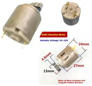 R260 Circular Vibration Motor 3V-12V Vibration Head Mini DC Massager Brush Motor with Large Vibration Force Motor 1PCS R260 Circular Vibration Motor 3V-12V Vibration Head Mini DC Massager Brush Motor with Large Vibration Force Motor 1PCS