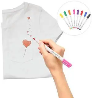 8Pcs Colorful Fabric Markers Lightweight Plastic Tips Easy-to-Use for T-Shirts DIY Graffiti Household Craft Paint Supplies 8Pcs Colorful Fabric Markers Lightweight Plastic Tips Easy-to-Use for T-Shirts DIY Graffiti Household Craft Paint Supplies