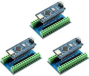 Nano V3 Module With CH340 Microchip + Nano I/O Shield V1.0 Simple Expansion Board With Screw Terminals For Nano Nano V3 Module With CH340 Microchip + Nano I/O Shield V1.0 Simple Expansion Board With Screw Terminals For Nano
