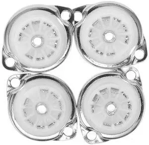 4Pcs 9pin Ceramic Tube Sockets Durable Audio Accessories Conductive Plating Easy Installation Ceramic 9pin Pcb Tube Socket 4Pcs 9pin Ceramic Tube Sockets Durable Audio Accessories Conductive Plating Easy Installation Ceramic 9pin Pcb Tube Socket