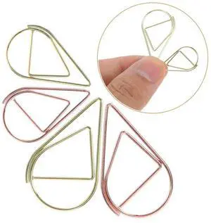 100Pcs Teardrop Paper Clips l Waterdrop Shaped Small Cute Document Clips Office Supplies Decorative Wedding Invitation 100Pcs Teardrop Paper Clips l Waterdrop Shaped Small Cute Document Clips Office Supplies Decorative Wedding Invitation