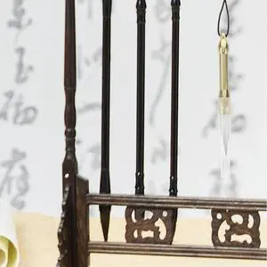 Mini Pocket Chinese Calligraphy Brush with Copper Rod Handle Soft Bristle for Writing Painting Watercolor Landscape Sumi Brush Mini Pocket Chinese Calligraphy Brush with Copper Rod Handle Soft Bristle for Writing Painting Watercolor Landscape Sumi Brush