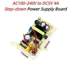 DC5V 4A Switching Power Supply Module AC-DC Convertor AC100-240V to DC5V 4A Step-down Power Supply Board Buck Bare Power Module DC5V 4A Switching Power Supply Module AC-DC Convertor AC100-240V to DC5V 4A Step-down Power Supply Board Buck Bare Power Module