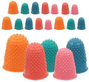 20Pcs Rubber Finger Covers Ergonomic Flexible Grip Fingertip Guards for Writing Thumb Protection Money Counting Finger Safety 20Pcs Rubber Finger Covers Ergonomic Flexible Grip Fingertip Guards for Writing Thumb Protection Money Counting Finger Safety