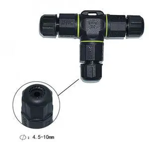 IP68 Cable Waterproof Joint Connector Three-way Branching Device 4Pin T-type Outdoor Rainproof Wiring Terminal LED Wiring IP68 Cable Waterproof Joint Connector Three-way Branching Device 4Pin T-type Outdoor Rainproof Wiring Terminal LED Wiring