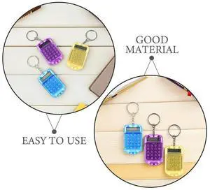 3Pcs Mini Calculator Keychain Compact Pocket Electronic Calculator Flip Cover Nurse Student School Office Supplies 3Pcs Mini Calculator Keychain Compact Pocket Electronic Calculator Flip Cover Nurse Student School Office Supplies