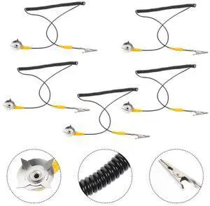 5Pcs Anti-Static Ground Wire Esd Grounding Cable with Star Claw Wire Clamp PVC Material High Elasticity for Esd Protection 5Pcs Anti-Static Ground Wire Esd Grounding Cable with Star Claw Wire Clamp PVC Material High Elasticity for Esd Protection