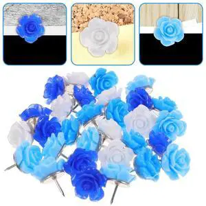 30Pcs Flower Shape Push Pins Colorful Delicate Thumbtacks Multi-Function Small Thumb Tacks Map Accessories Daily Use 30Pcs Flower Shape Push Pins Colorful Delicate Thumbtacks Multi-Function Small Thumb Tacks Map Accessories Daily Use