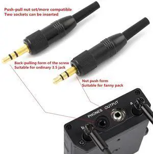2PCS 3.5mm 1/8" SB449B-PG-B Lock Stereo Screw Audio Connector With Locking Microphone Spare Plug 3.5mm Fanny Pack Plug 2PCS 3.5mm 1/8" SB449B-PG-B Lock Stereo Screw Audio Connector With Locking Microphone Spare Plug 3.5mm Fanny Pack Plug