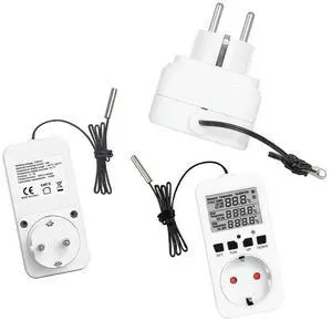 16A EU Plug Digital Temperature Controller Socket for Greenhouse Thermostat Switch with Sensing Probe Heating Cooling Switch 16A EU Plug Digital Temperature Controller Socket for Greenhouse Thermostat Switch with Sensing Probe Heating Cooling Switch
