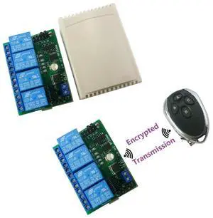 RC43A04 Transmitter Controller 4 Channel 433M RF Rolling Code Hopping Encoder Decoder for Secure Remote Keyless Entry RC43A04 Transmitter Controller 4 Channel 433M RF Rolling Code Hopping Encoder Decoder for Secure Remote Keyless Entry
