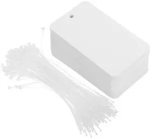 100Pcs Blank White PVC Tags Strong Waterproof Hanging Rope for Identification eling Shipping Jewelry Display 100Pcs Blank White PVC Tags Strong Waterproof Hanging Rope for Identification eling Shipping Jewelry Display