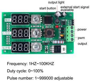 PWM Dimming Speed Regulation Module Adjustable Frequency Duty Cycle Pulse Number for Square Wave Rectangular Wave Stepper Motor PWM Dimming Speed Regulation Module Adjustable Frequency Duty Cycle Pulse Number for Square Wave Rectangular Wave Stepper Motor