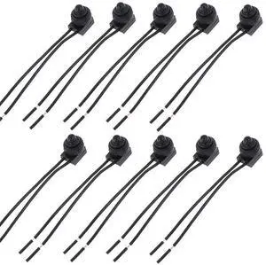 10PCS AC250V Waterproof Push Button On-Off Switch With 4" Lead Wire Black 3A Self-locking Switch IP67 Waterproof Switch 10PCS AC250V Waterproof Push Button On-Off Switch With 4" Lead Wire Black 3A Self-locking Switch IP67 Waterproof Switch