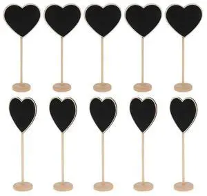 10Pcs Heart Shape Mini Wooden Blackboard for Short Messages Decoration Clip Base 1.46inch 3.7cm Diameter 7.1x2.9inch 18x7.5cm 10Pcs Heart Shape Mini Wooden Blackboard for Short Messages Decoration Clip Base 1.46inch 3.7cm Diameter 7.1x2.9inch 18x7.5cm