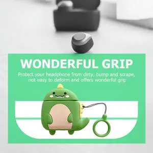 Cartoon Dinosaur Silicone Earphone Cover Protector for Drop Resistant Scratch Proof Grip Design Earbuds Cartoon Dinosaur Silicone Earphone Cover Protector for Drop Resistant Scratch Proof Grip Design Earbuds