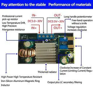 DC DC 0.5-30V 4A 35W Automatic Boost Buck Converter CC CV Regulated Adjustable oratory Step-Down Step-Up Power Supply Module DC DC 0.5-30V 4A 35W Automatic Boost Buck Converter CC CV Regulated Adjustable oratory Step-Down Step-Up Power Supply Module