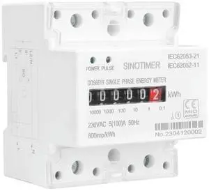 DDS6619-023 AC230V 100A Single Phase Electronic Energy Meter Din Rail kWh Counter Consumption Analog Electricity Gague Wattmeter DDS6619-023 AC230V 100A Single Phase Electronic Energy Meter Din Rail kWh Counter Consumption Analog Electricity Gague Wattmeter
