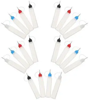 20Pcs Fine Tip Glue Bottles Transparent Plastic Squeeze Bottles Needle Tip for Quilling Paper Craft Adhesive Dispensing 20Pcs Fine Tip Glue Bottles Transparent Plastic Squeeze Bottles Needle Tip for Quilling Paper Craft Adhesive Dispensing
