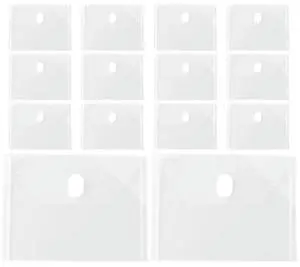 24Pcs File Folder Clear Plastic Envelope Organizer Transparent Waterproof Document Receipt Cash Organizer 24Pcs File Folder Clear Plastic Envelope Organizer Transparent Waterproof Document Receipt Cash Organizer