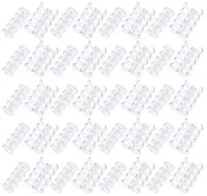 100Pcs Transparent Plastic Loose-Leaf Binder Rings 5-Hole Openable Clips for Office School Document Organization Index Cards 100Pcs Transparent Plastic Loose-Leaf Binder Rings 5-Hole Openable Clips for Office School Document Organization Index Cards