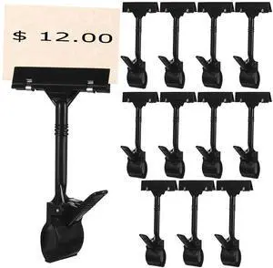 12 Pcs Rotating Plastic Sign Clips Versatile Merchandise Display Adjustable Price Card Organizer Shop Supermarket Exhibition 12 Pcs Rotating Plastic Sign Clips Versatile Merchandise Display Adjustable Price Card Organizer Shop Supermarket Exhibition