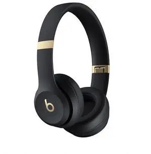 Beats Solo 4 - Wireless On-Ear Bluetooth Headphones, Ultra-Lightweight Comfort, Powerful and Balanced Sound, Apple & Android Compatible - Black & Gold Beats Solo 4 - Wireless On-Ear Bluetooth Headphones, Ultra-Lightweight Comfort, Powerful and Balanced Sound, Apple & Android Compatible - Black & Gold