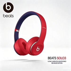 Beats Solo3 Wireless Headphones, Academy Red, On-Ear Bluetooth Headset, W1 Chip, 40-Hour Battery, Fast Fuel, Foldable Design, Padded Ear Cups, Adjustable Headband, Hands-Free Mic, Dynamic Bass Sound f Beats Solo3 Wireless Headphones, Academy Red, On-Ear Bluetooth Headset, W1 Chip, 40-Hour Battery, Fast Fuel, Foldable Design, Padded Ear Cups, Adjustable Headband, Hands-Free Mic, Dynamic Bass Sound f