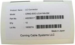 Corning FuseLite SOC-LCA-FAN-SM LC/APC OS2 Single-Mode Buffer Tube Fan-Out Connectors 10-Pack Corning FuseLite SOC-LCA-FAN-SM LC/APC OS2 Single-Mode Buffer Tube Fan-Out Connectors 10-Pack