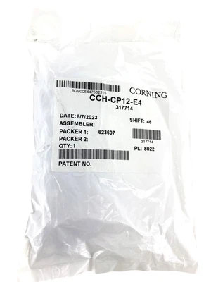 Corning CCH-CP12-E4 CCH 12-Fiber OM3/OM4 LC Duplex Aqua Adapter Panel Corning CCH-CP12-E4 CCH 12-Fiber OM3/OM4 LC Duplex Aqua Adapter Panel