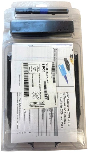 Corning CCH-CS12-A9-P00RE CCH 12-Fiber LC UPC Duplex OS2 Pigtailed Splice Cassette Corning CCH-CS12-A9-P00RE CCH 12-Fiber LC UPC Duplex OS2 Pigtailed Splice Cassette