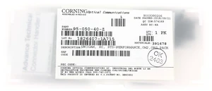 Corning 95-050-40-Z UniCam SC Fiber Optic Connectors, 50µm OM2 Multimode, Black, 25-Pack Corning 95-050-40-Z UniCam SC Fiber Optic Connectors, 50µm OM2 Multimode, Black, 25-Pack