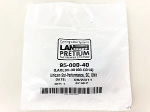 Corning 95-000-40 UniCam High-Performance SC Multimode Fiber Optic Connector, 50/125 µm, Beige Corning 95-000-40 UniCam High-Performance SC Multimode Fiber Optic Connector, 50/125 µm, Beige