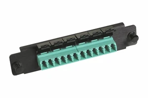 CommScope PNL-BK-012-MFA-LC12-AQ 12-Fiber LC Multimode Adapter Panel, Aqua CommScope PNL-BK-012-MFA-LC12-AQ 12-Fiber LC Multimode Adapter Panel, Aqua