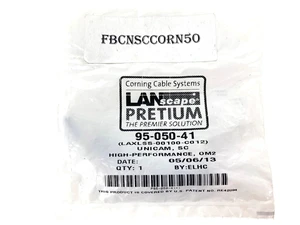 Corning 95-050-41 UniCam SC 50 µm Multimode OM2 Fiber Optic Connector, Black Corning 95-050-41 UniCam SC 50 µm Multimode OM2 Fiber Optic Connector, Black