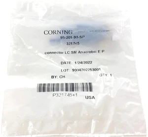 Corning 95-201-98-SP LC Singlemode OS2 Anaerobic Fiber Optic Connector, Single Pack Corning 95-201-98-SP LC Singlemode OS2 Anaerobic Fiber Optic Connector, Single Pack