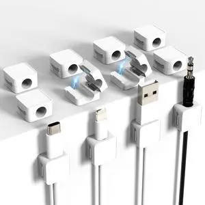 12Pack Magnetic Cable Clips,Cord Organizer Holder for Cable Management,Strong Adhesive Charger Wire Organizer Keeper Magnetic Easy Open for Home,Office,Car,Desk,Nightstand 12Pack Magnetic Cable Clips,Cord Organizer Holder for Cable Management,Strong Adhesive Charger Wire Organizer Keeper Magnetic Easy Open for Home,Office,Car,Desk,Nightstand