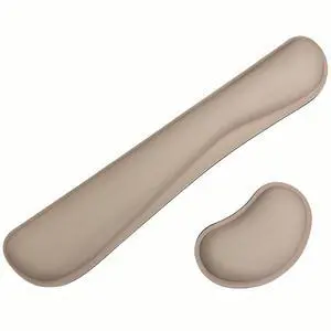 2 Wrist Rest Support for Mouse Pad & Keyboard Set, Ergonomic Design Wrist Support Pad for Keyboard, Soft Memory Foam Desk Pads Support Hand and Arm Easy Typing Pain Relief - Beige 2 Wrist Rest Support for Mouse Pad & Keyboard Set, Ergonomic Design Wrist Support Pad for Keyboard, Soft Memory Foam Desk Pads Support Hand and Arm Easy Typing Pain Relief - Beige