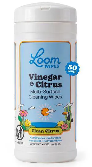 All Purpose Natural Cleaning Wipes - Vinegar & Citrus Powered Multi Surface Cleaner - 50 Count All Purpose Natural Cleaning Wipes - Vinegar & Citrus Powered Multi Surface Cleaner - 50 Count
