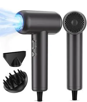 Hair Dryer,160000 RPM Professional HighSpeed lonic Blow Dryer for Fast Drying 500 Million Negative lons Blow Dryer with Diffuser for All Hair Types Lightweight for Home and Travel (Brown) Hair Dryer,160000 RPM Professional HighSpeed lonic Blow Dryer for Fast Drying 500 Million Negative lons Blow Dryer with Diffuser for All Hair Types Lightweight for Home and Travel (Brown)