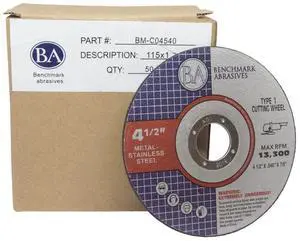 Grinder Cut Off Wheels 4 1/2 Inch Aluminum Oxide Thin Type 1 Angle Grinder Cutting Disc for Metal & Stainless Steel - .040" Thick 7/8" Arbor, Fast Grinder Cutting Wheel - 25 Pack Grinder Cut Off Wheels 4 1/2 Inch Aluminum Oxide Thin Type 1 Angle Grinder Cutting Disc for Metal & Stainless Steel - .040" Thick 7/8" Arbor, Fast Grinder Cutting Wheel - 25 Pack