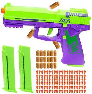 Automatic Shell Ejecting Toy Gun, Fidget & Shooting Game, Realistic Toy Pistol with 120 Soft Bullets, 18 Shells & 2 Magazines, Ideal Gift for Halloween Christmas(Purple) Automatic Shell Ejecting Toy Gun, Fidget & Shooting Game, Realistic Toy Pistol with 120 Soft Bullets, 18 Shells & 2 Magazines, Ideal Gift for Halloween Christmas(Purple)