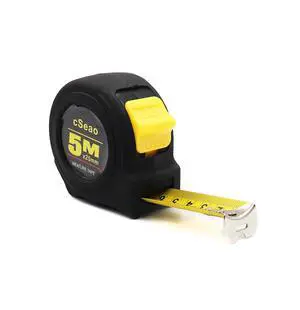 Steel Retractable Tape Measure, Easy Read, 16 ft / 5M, Black Steel Retractable Tape Measure, Easy Read, 16 ft / 5M, Black